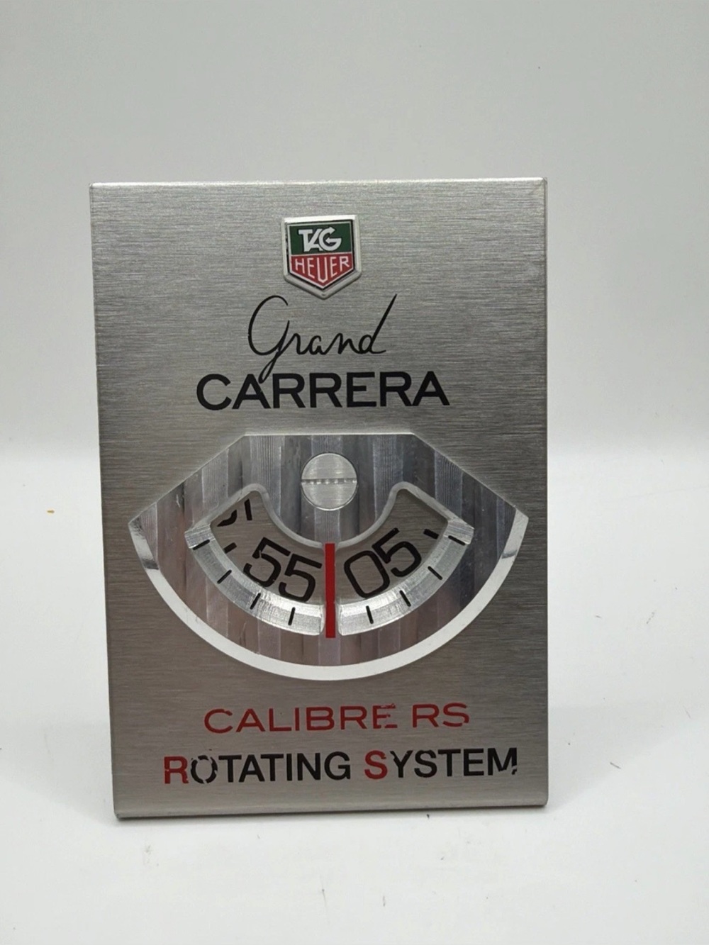 Tag Heuer Grand Carrera Plaque with Silver Finish and Red Accent